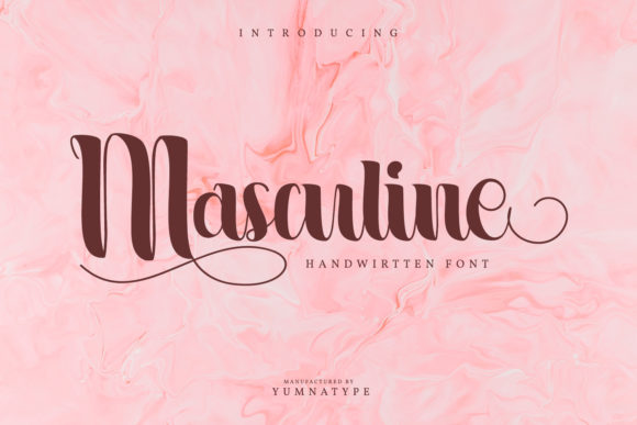 Discover Masculine: A Charming Handwritten Font for Branding