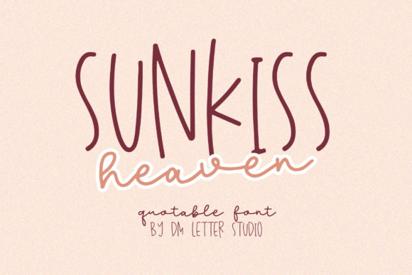 Discover the Charm of Sunkiss Heaven: A Handwritten Font for Crafters